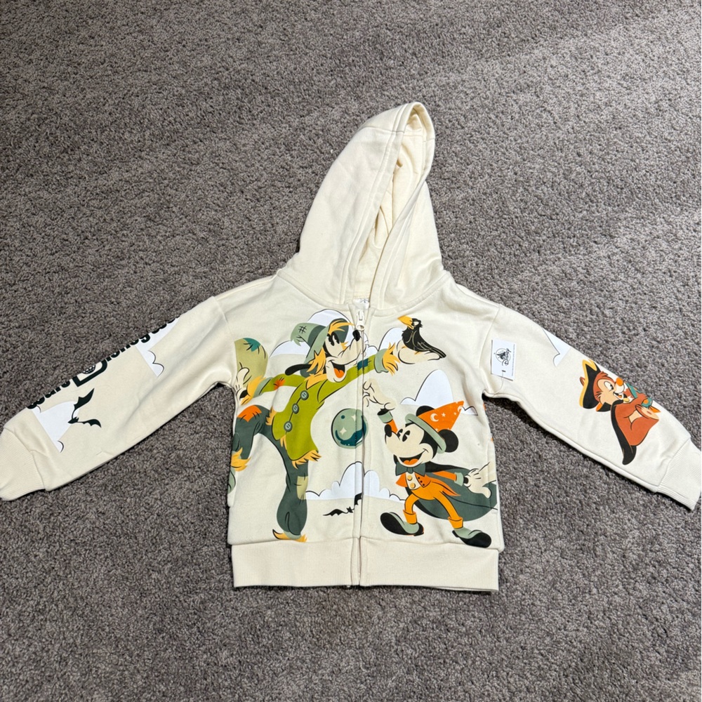 Toddler 2 Zip-Up Disney Halloween Sweatshirt